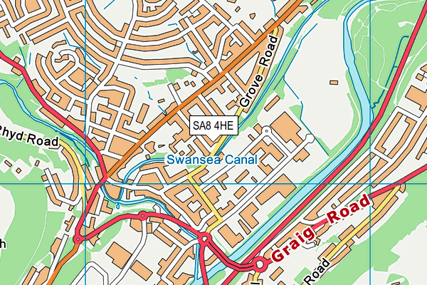 SA8 4HE map - OS VectorMap District (Ordnance Survey)