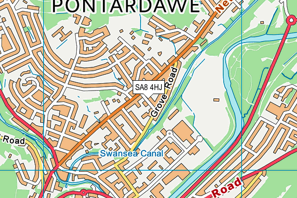 SA8 4HJ map - OS VectorMap District (Ordnance Survey)