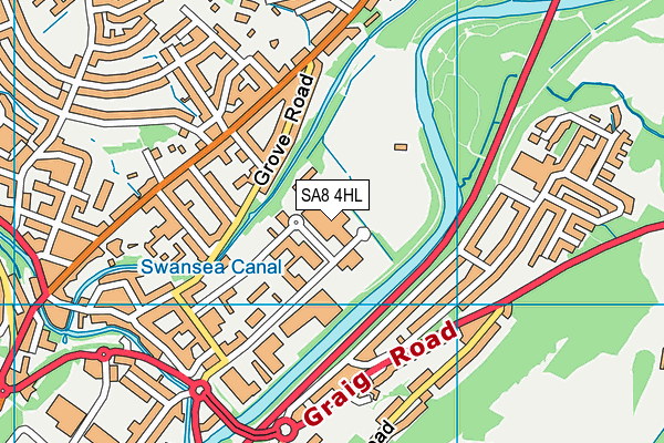 SA8 4HL map - OS VectorMap District (Ordnance Survey)