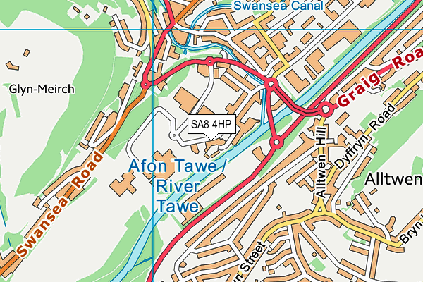 SA8 4HP map - OS VectorMap District (Ordnance Survey)