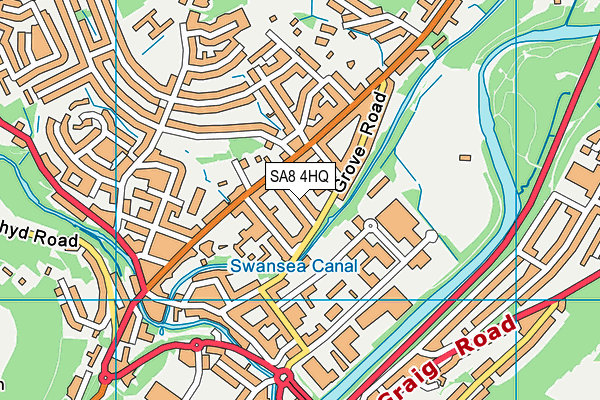 SA8 4HQ map - OS VectorMap District (Ordnance Survey)