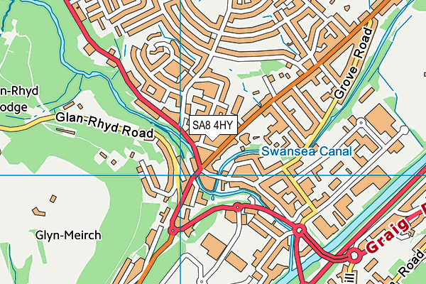 SA8 4HY map - OS VectorMap District (Ordnance Survey)