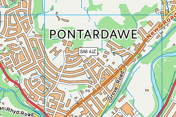 SA8 4JZ map - OS VectorMap District (Ordnance Survey)