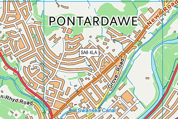 SA8 4LA map - OS VectorMap District (Ordnance Survey)