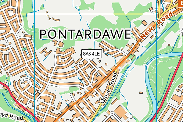 SA8 4LE map - OS VectorMap District (Ordnance Survey)