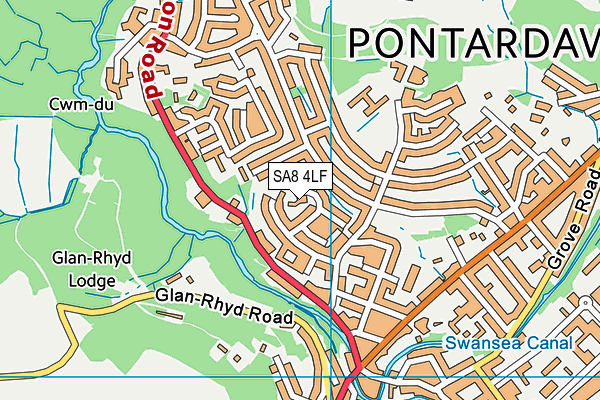 SA8 4LF map - OS VectorMap District (Ordnance Survey)