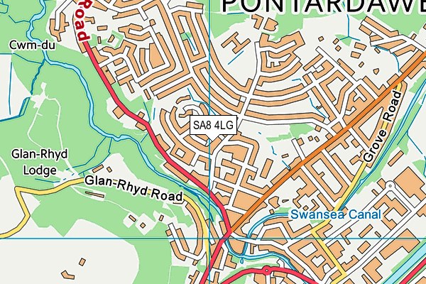 SA8 4LG map - OS VectorMap District (Ordnance Survey)