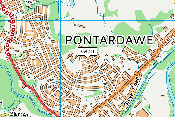 SA8 4LL map - OS VectorMap District (Ordnance Survey)