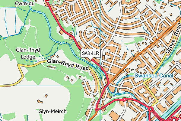 SA8 4LR map - OS VectorMap District (Ordnance Survey)