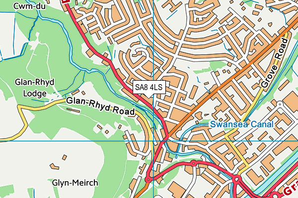 SA8 4LS map - OS VectorMap District (Ordnance Survey)