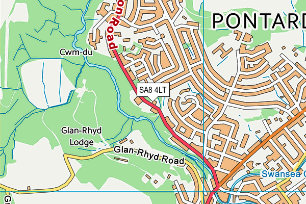 SA8 4LT map - OS VectorMap District (Ordnance Survey)