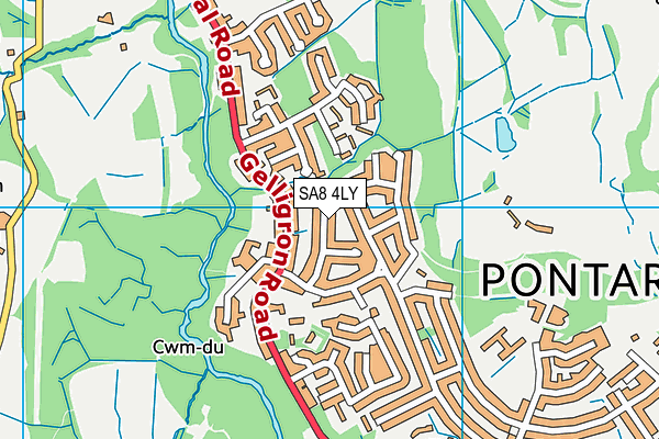 SA8 4LY map - OS VectorMap District (Ordnance Survey)