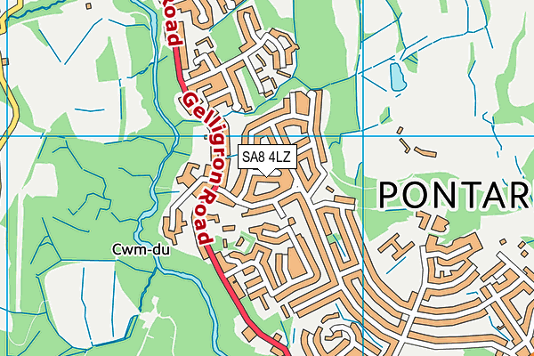 SA8 4LZ map - OS VectorMap District (Ordnance Survey)