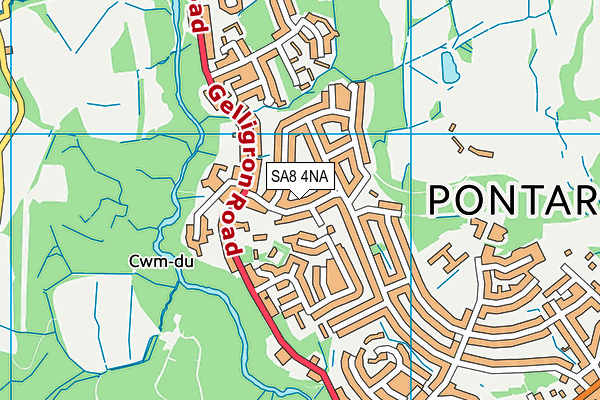 SA8 4NA map - OS VectorMap District (Ordnance Survey)