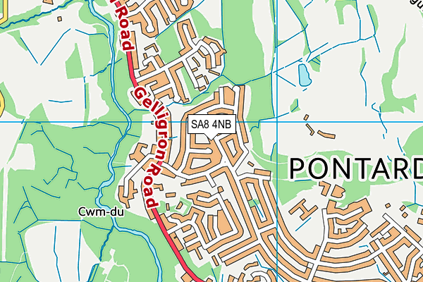 SA8 4NB map - OS VectorMap District (Ordnance Survey)