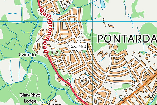 SA8 4ND map - OS VectorMap District (Ordnance Survey)