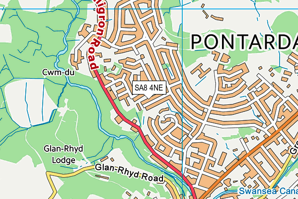 SA8 4NE map - OS VectorMap District (Ordnance Survey)