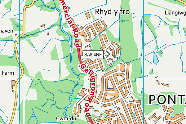 SA8 4NF map - OS VectorMap District (Ordnance Survey)