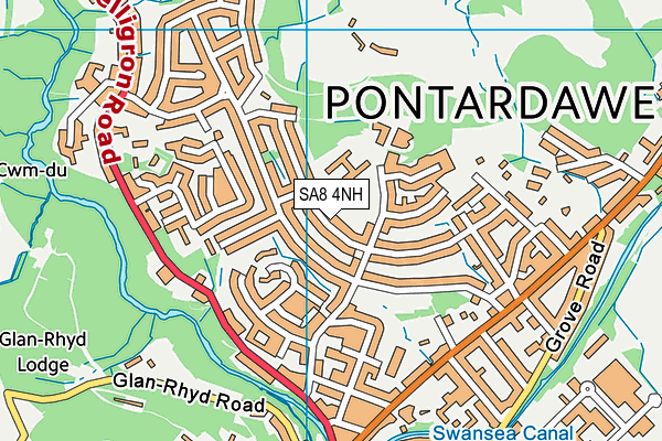 SA8 4NH map - OS VectorMap District (Ordnance Survey)