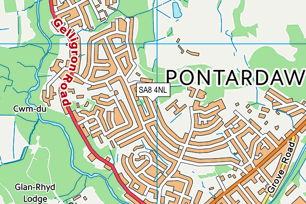 SA8 4NL map - OS VectorMap District (Ordnance Survey)