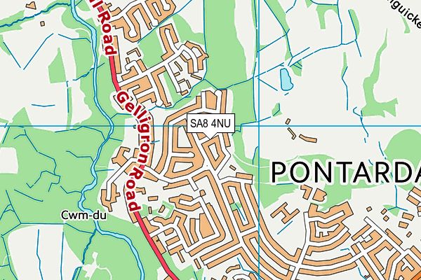 SA8 4NU map - OS VectorMap District (Ordnance Survey)