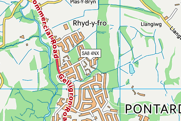 SA8 4NX map - OS VectorMap District (Ordnance Survey)