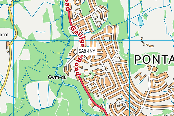 SA8 4NY map - OS VectorMap District (Ordnance Survey)