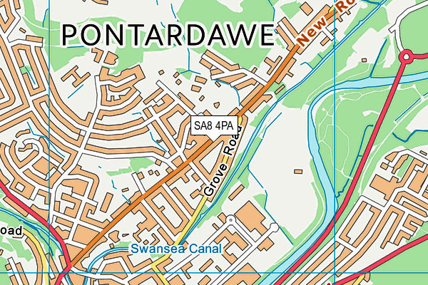 SA8 4PA map - OS VectorMap District (Ordnance Survey)