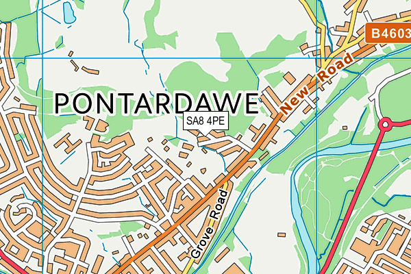 SA8 4PE map - OS VectorMap District (Ordnance Survey)