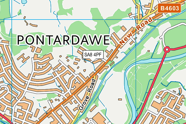 SA8 4PF map - OS VectorMap District (Ordnance Survey)