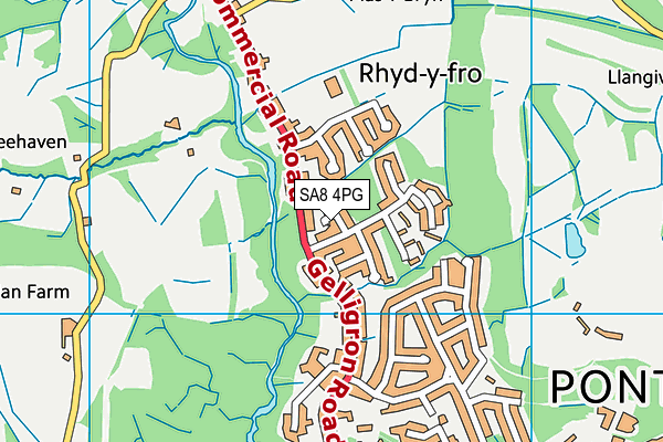 SA8 4PG map - OS VectorMap District (Ordnance Survey)