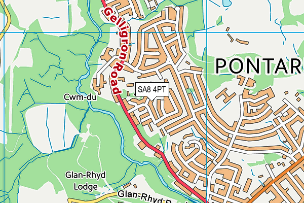 SA8 4PT map - OS VectorMap District (Ordnance Survey)