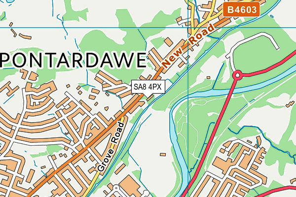 SA8 4PX map - OS VectorMap District (Ordnance Survey)