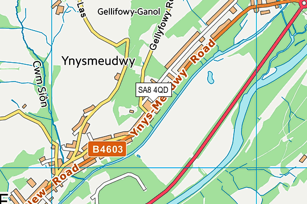 SA8 4QD map - OS VectorMap District (Ordnance Survey)