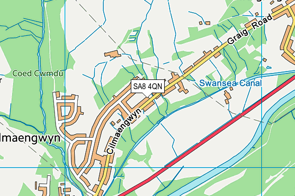 SA8 4QN map - OS VectorMap District (Ordnance Survey)