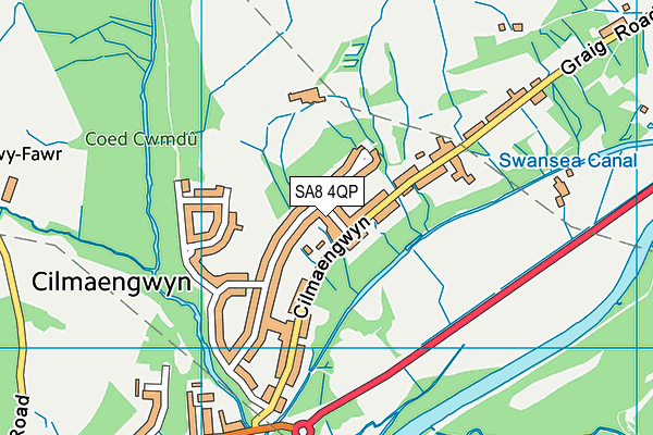 SA8 4QP map - OS VectorMap District (Ordnance Survey)