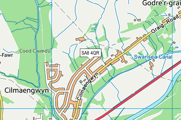 SA8 4QR map - OS VectorMap District (Ordnance Survey)