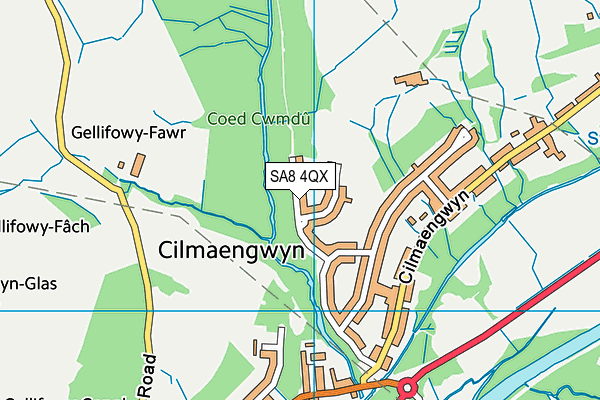 SA8 4QX map - OS VectorMap District (Ordnance Survey)