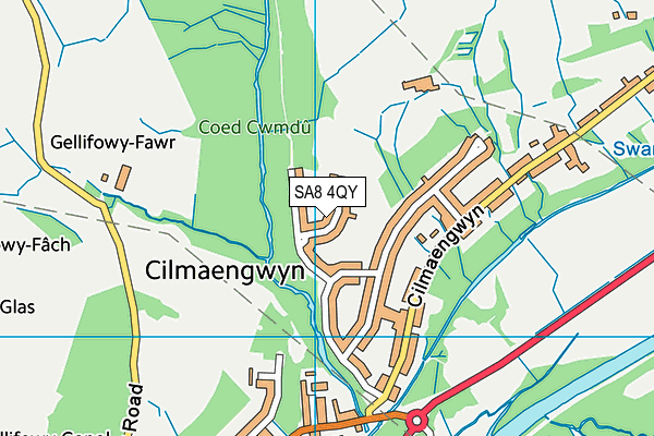 SA8 4QY map - OS VectorMap District (Ordnance Survey)