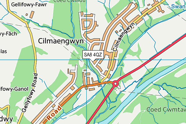 SA8 4QZ map - OS VectorMap District (Ordnance Survey)