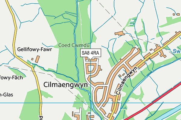SA8 4RA map - OS VectorMap District (Ordnance Survey)