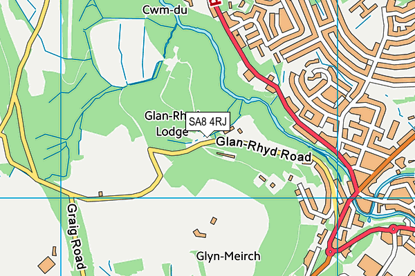 SA8 4RJ map - OS VectorMap District (Ordnance Survey)