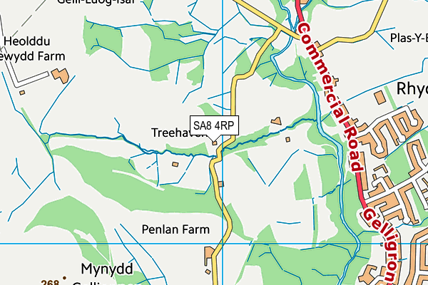 SA8 4RP map - OS VectorMap District (Ordnance Survey)