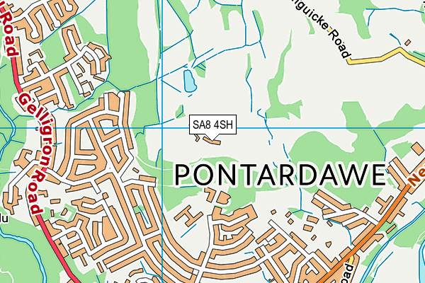 SA8 4SH map - OS VectorMap District (Ordnance Survey)