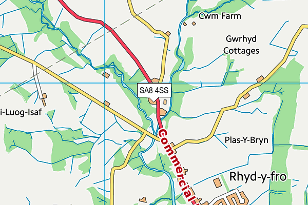 SA8 4SS map - OS VectorMap District (Ordnance Survey)