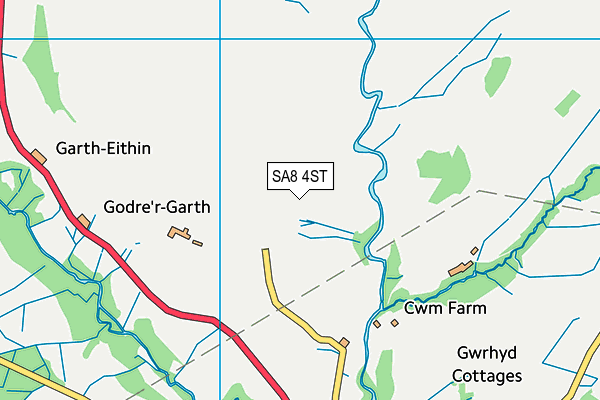 SA8 4ST map - OS VectorMap District (Ordnance Survey)