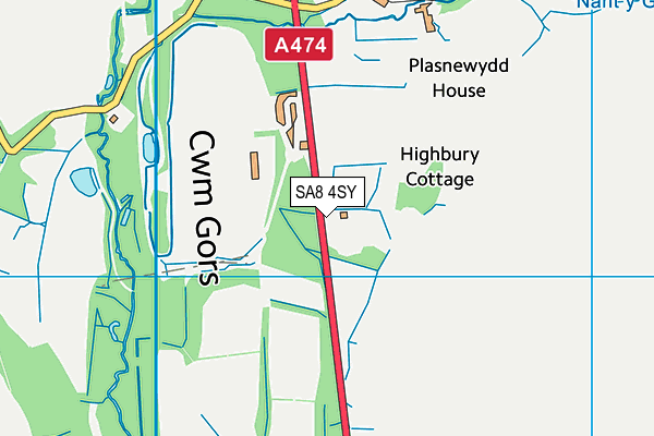 SA8 4SY map - OS VectorMap District (Ordnance Survey)