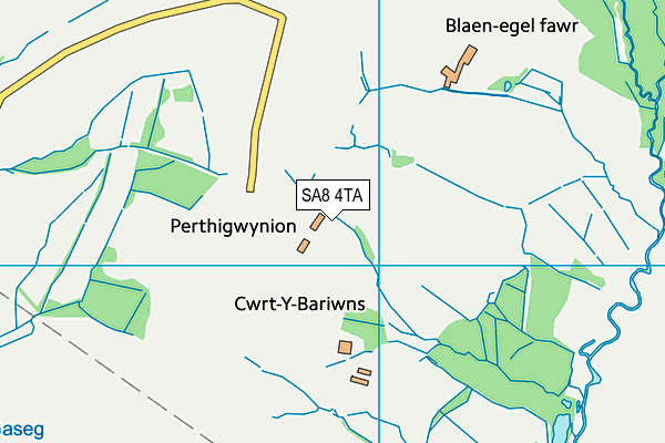 SA8 4TA map - OS VectorMap District (Ordnance Survey)