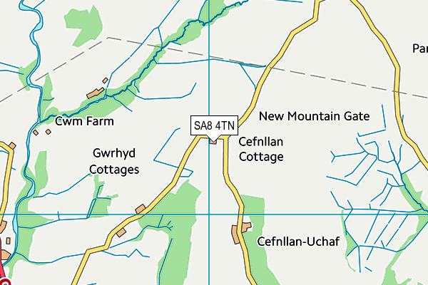 SA8 4TN map - OS VectorMap District (Ordnance Survey)