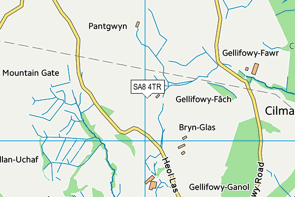 SA8 4TR map - OS VectorMap District (Ordnance Survey)